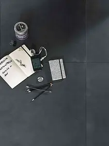 Azulejo de fundo, Efeito cimento, Cor cinzento,preto, Grés porcelânico não vidrado, 60x60 cm, Superfície antiderrapante